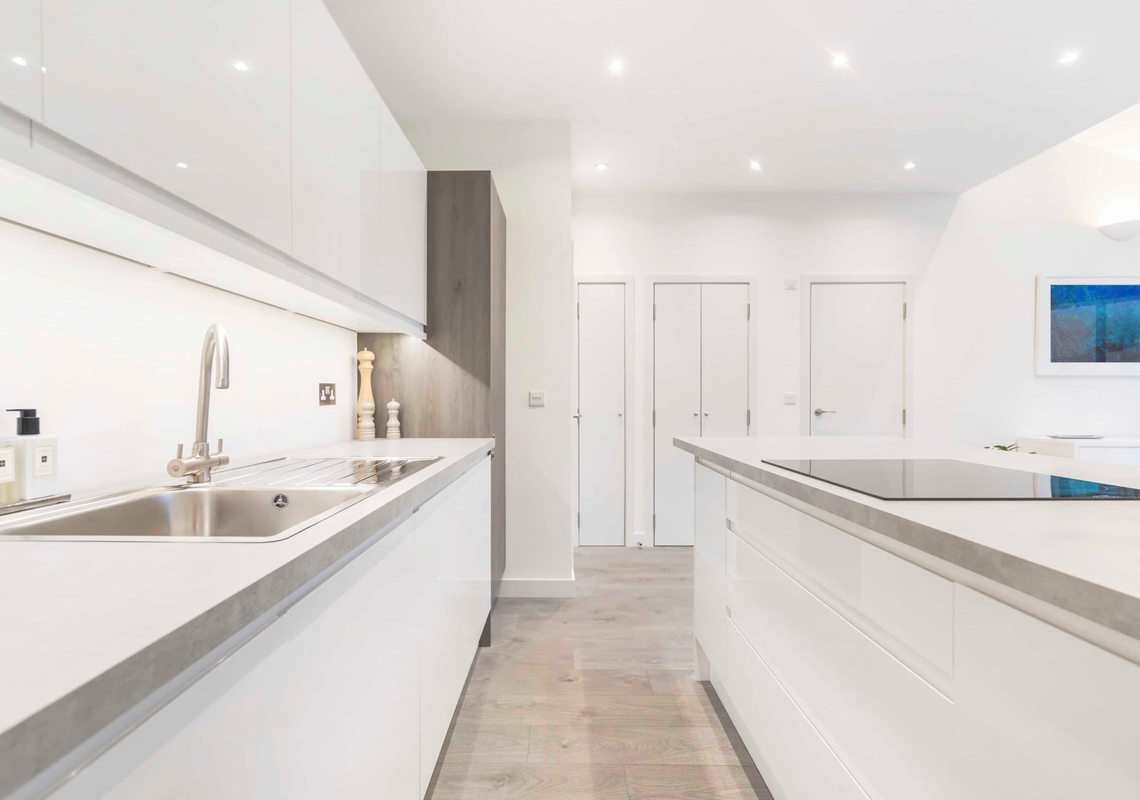 Stockport Road Kitchen Renovation. Kitchen island and cabinets.