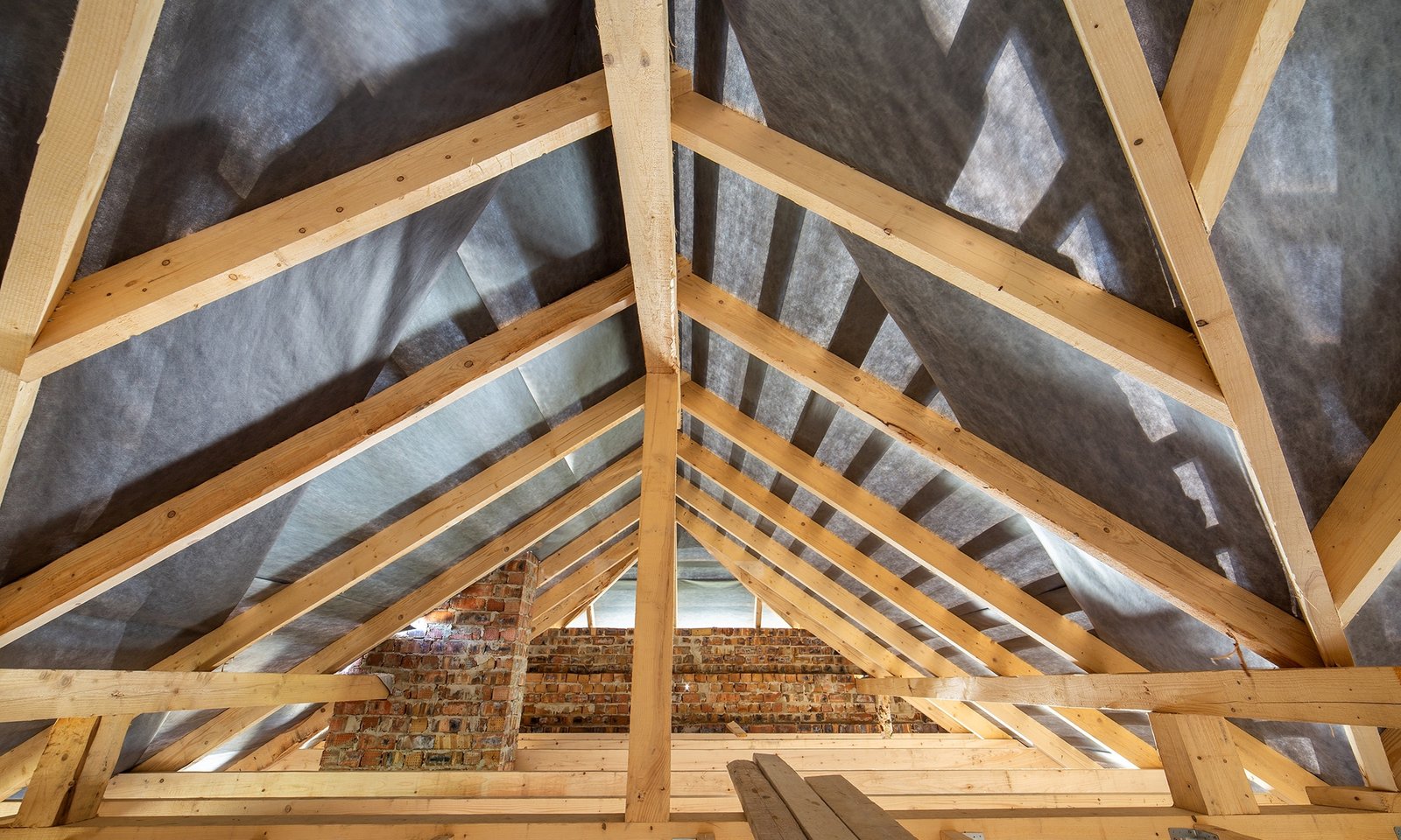 Loft Conversion wooden beams.