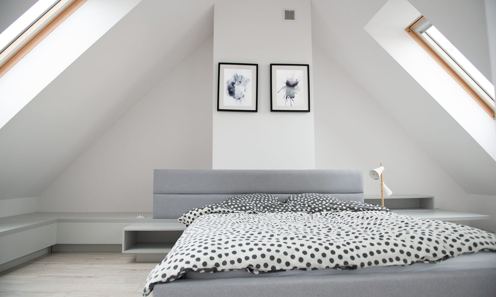 Loft Conversion bedroom with velux windows