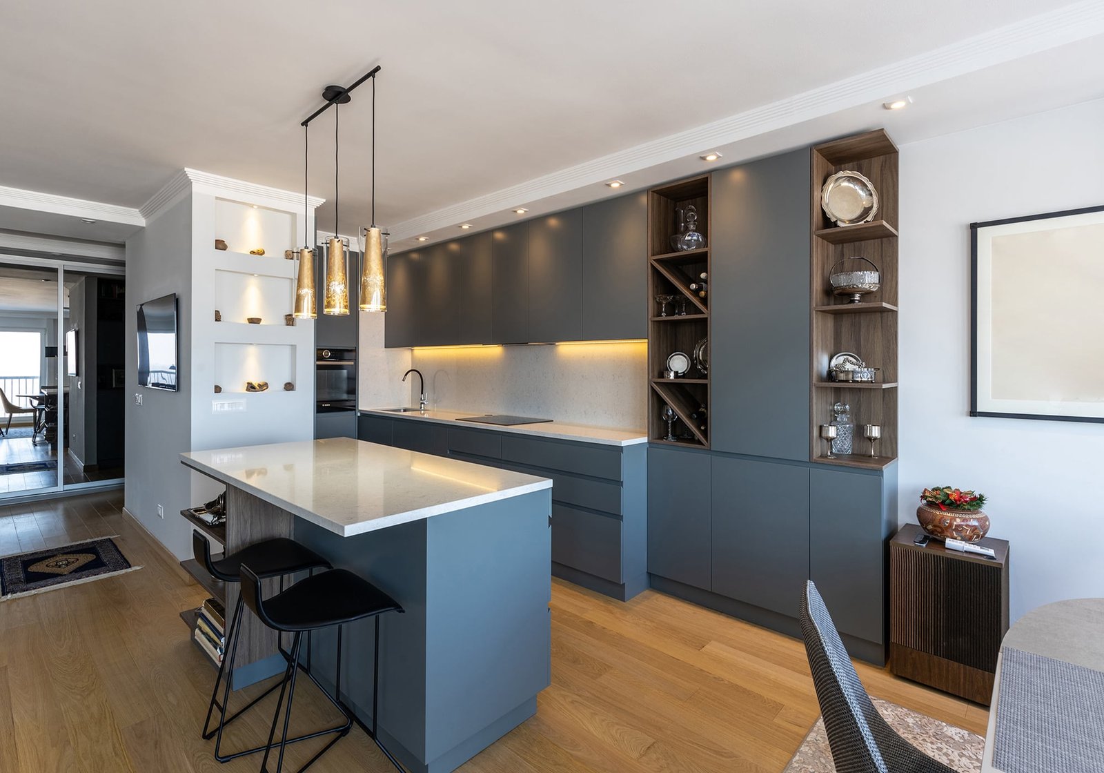 Kitchen Extension with underfloor heating and wooden floor